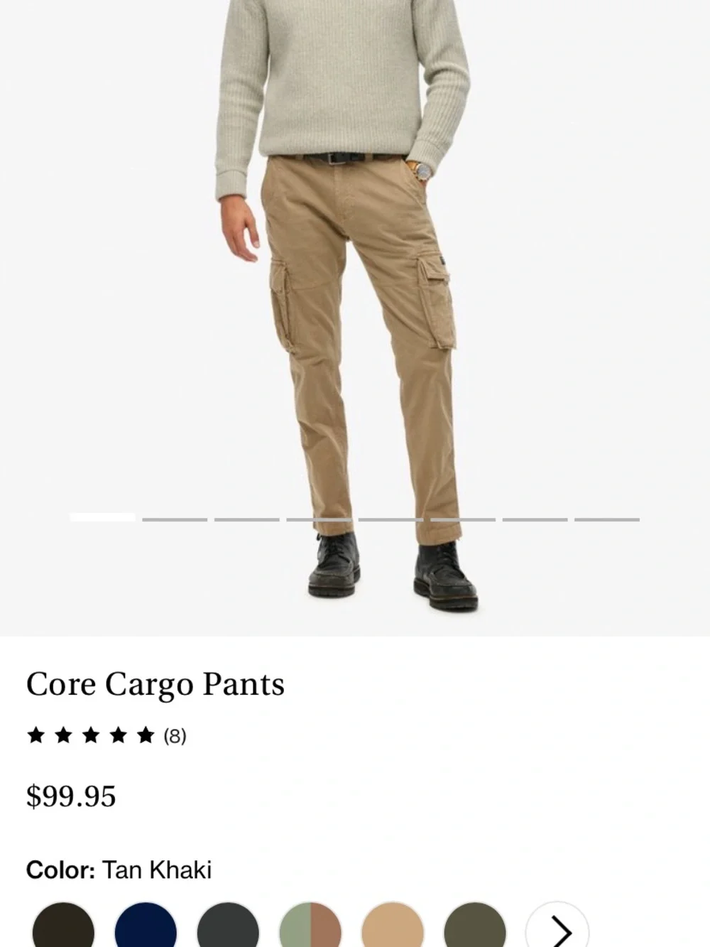 Superdry Mens Chino Cargo Pants
